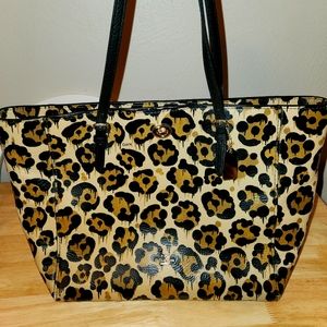 Coach purse- leopard print